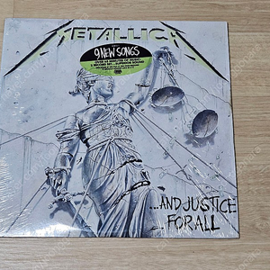 METALLICA - and justice for all 메탈리카 미국 오리지날 초판 2 LP 판매합니다