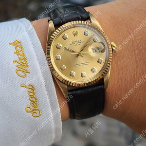 [정품] 롤렉스 오이스터 퍼페추얼 데이트 10P 다이아 옐로우골드 금통 (Rolex Oyster Perpetual 10p Diamond Solid YG)