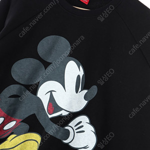 W(M) 디즈니 맨투맨 티셔츠 블랙 면 기모 미키마우스 한정판