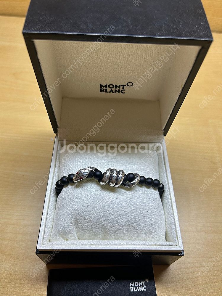 몽블랑 루즈앤느와 실버 팔찌--0