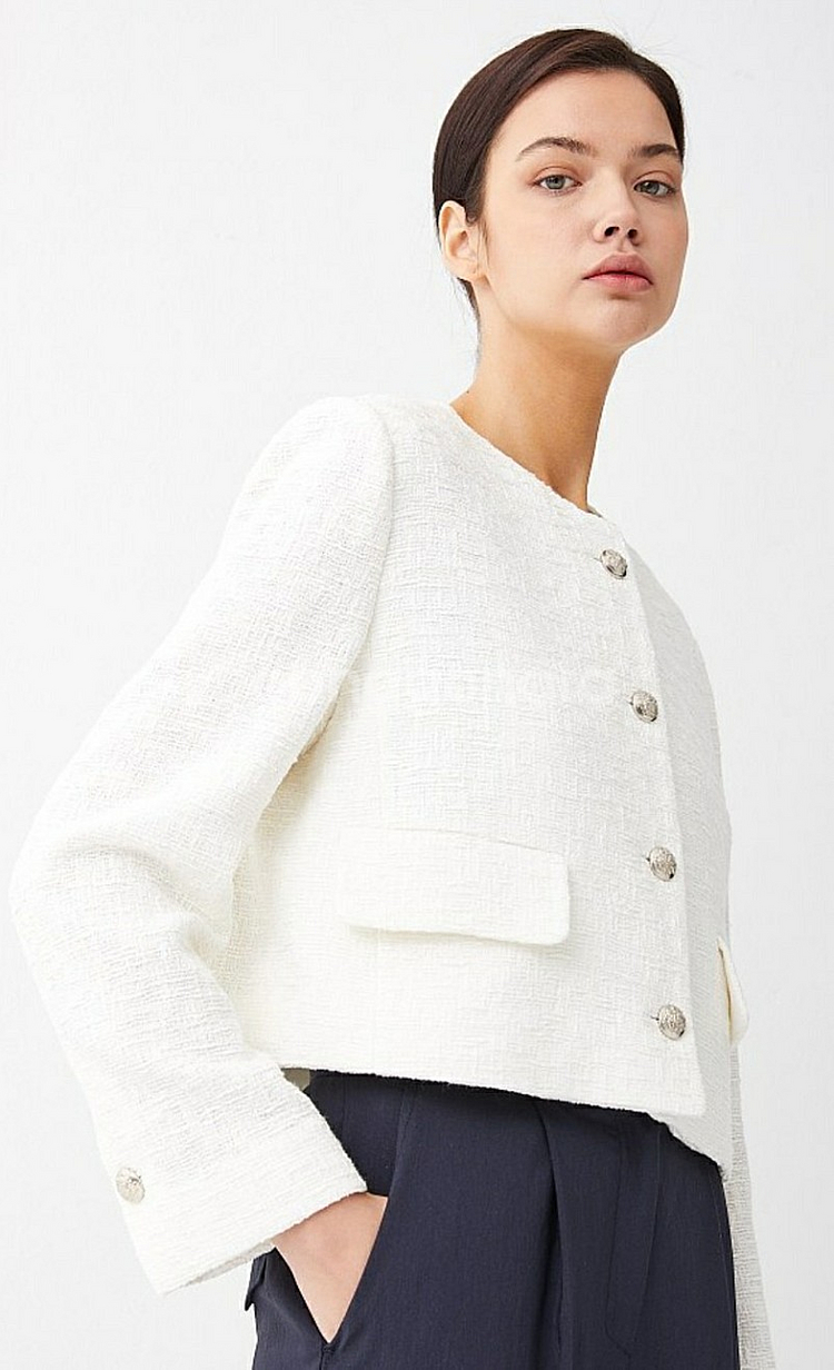 [새상품]보브(VOV) 크롭트 버튼업 트위드자켓 2022년 신상품 새상품 가격인하--0