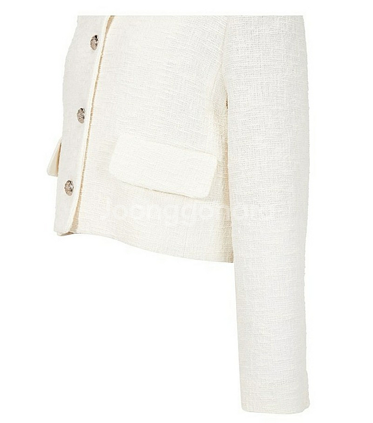 [새상품]보브(VOV) 크롭트 버튼업 트위드자켓 2022년 신상품 새상품 가격인하--6