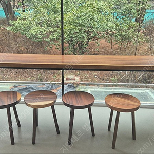 최고급 호두나무 원목 테이블 및 의자 (가격상이)