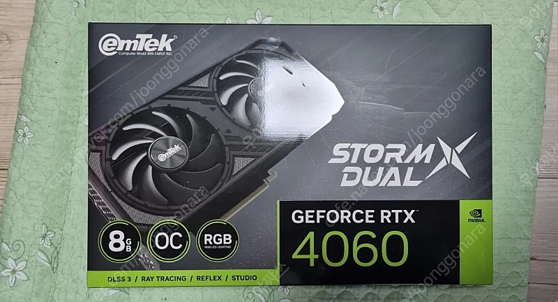 (급처)이엠텍 지포스 RTX 4060 STORM X Dual D6 8GB 팝니다