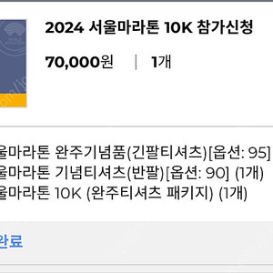 2024 서울마라톤 / 동아마라톤 전체 패키지 10km 양도