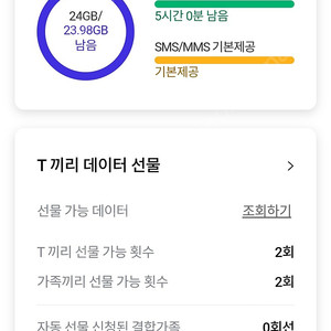 skt데이타2기가판매합니다