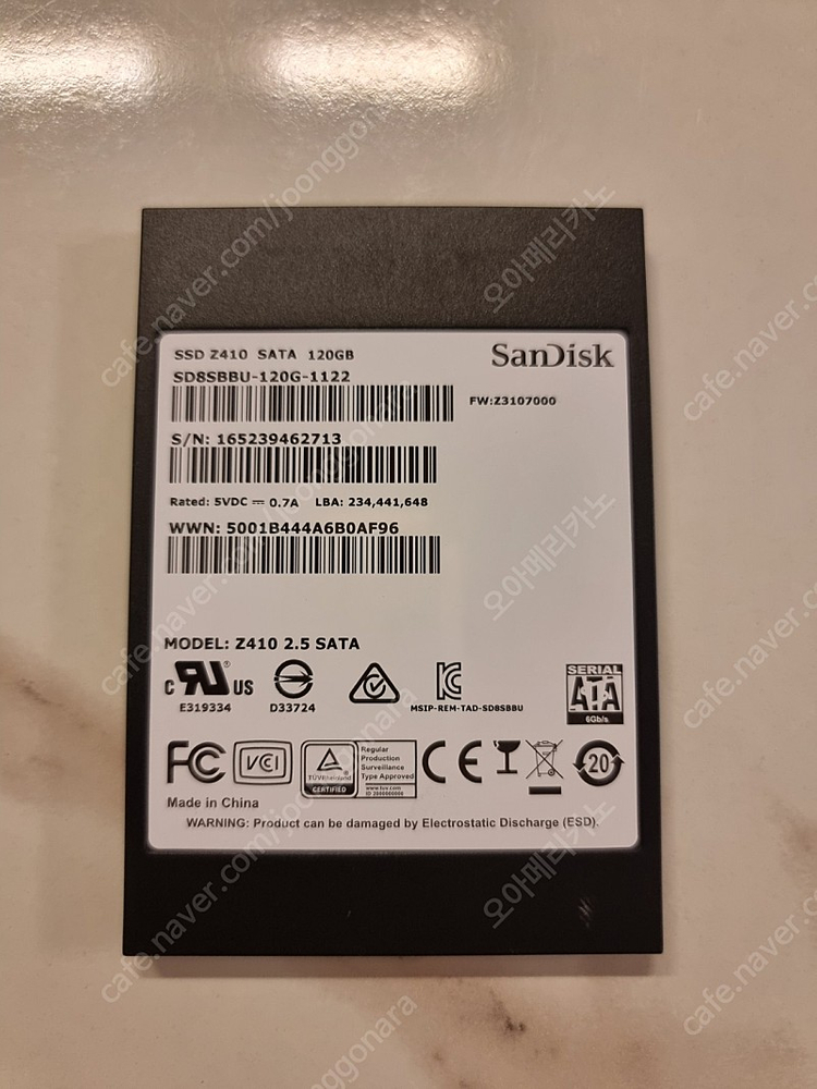 샌디스크 SANDISK 정품 Z410 SATA 120GB SSD--1
