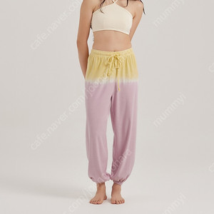 부디무드라 Rib jogger pants #1_dyed_Lavender Multi