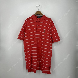 폴로 랄프로렌 스트라이프 카라 티셔츠 (L size / RED)