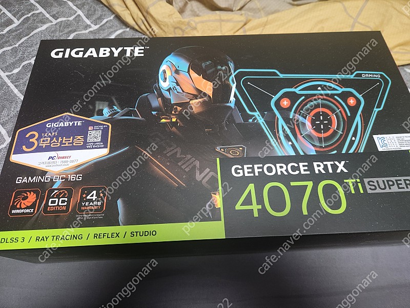 기가바이트 RTX 4070TI SUPER 게이밍OC 풀박스 영수증(O)