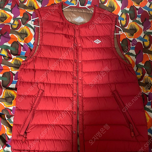 단톤 danton Men Inner Down Crewneck Vest - red xs / 22년 12월 도쿄 구입