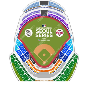 3월 18일 mlb 월드투어 개막전 Lg 트윈스 vs SD 파드리스경기 3충 중앙 310구역 통로 연석 팝니다