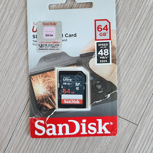샌디스크 SD카드 64GB SDXC I 10 새제품(가격내림)