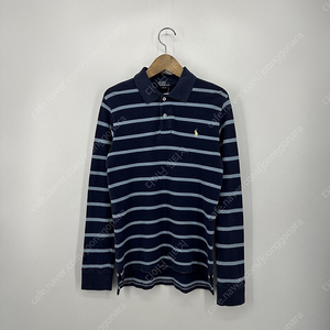 폴로 랄프로렌 스트라이프 긴팔 카라 티셔츠 (M size / NAVY)