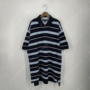 타미힐피거 스트라이프 카라 티셔츠 (XL size / NAVY)