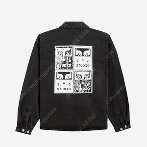 아이앱 오베이 IAB Studio x Obey Painters Shirt Jacket Dusty Black