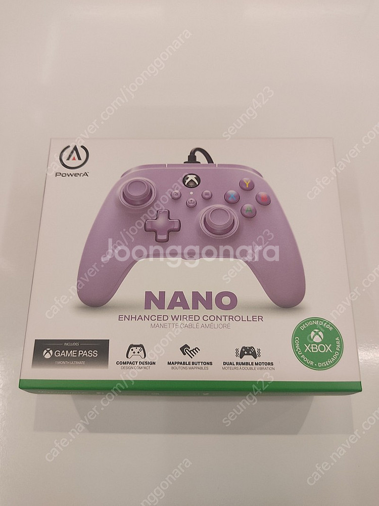 (미사용) 조이트론 파워A 나노 PC XBOX 게임 컨...--0