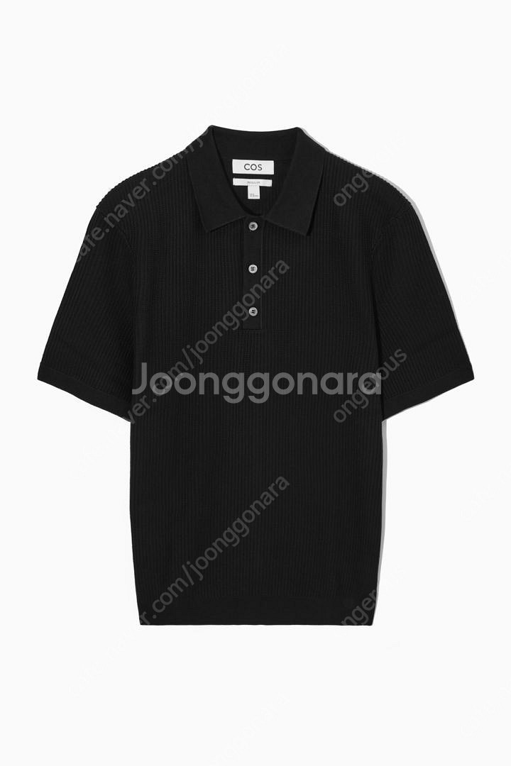 COS 텍스처드 니트 폴로 셔츠--0