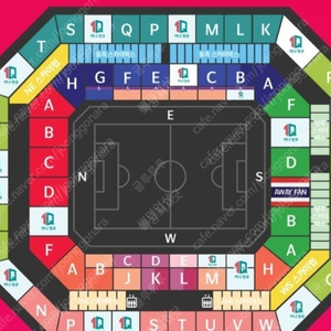 대한민국 vs 태국전 레드존 N-E구역 30열 단석 (하나원큐)