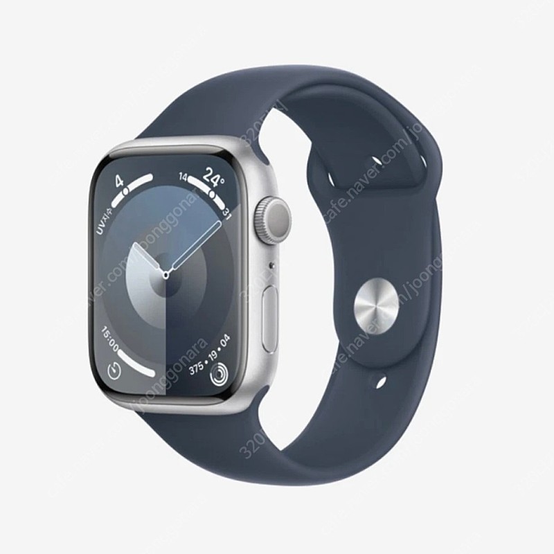 애플워치 9 MR9D3KH/A Apple Watch Series 9 45mm Silver Al Storm Blue SB S/M GPS 미개봉 신품 팝니다