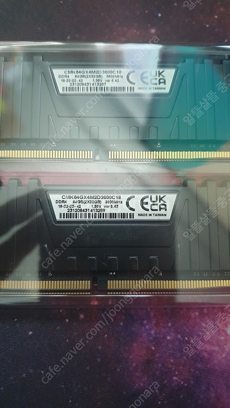 DDR4 2x32GB 64GB 3600MHz 팝니다--0