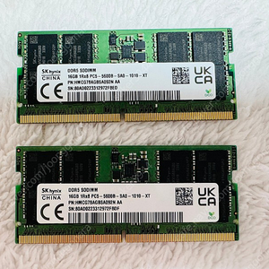 sk하이닉스 노트북 DDR5-5600 16GB 2개