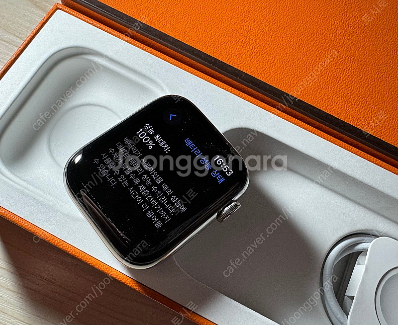 에르메스 애플워치6 44mm 실버 단품 판매.--5