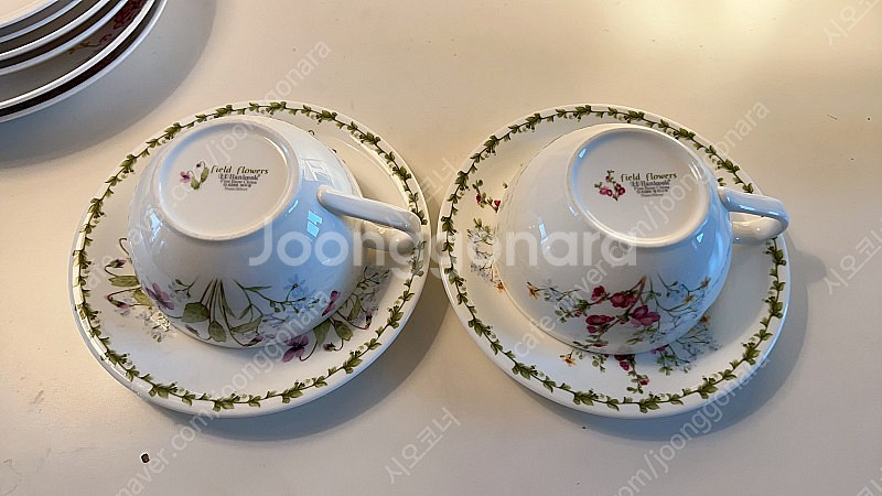 한국도자기 파인본차이나 커피잔세트--1