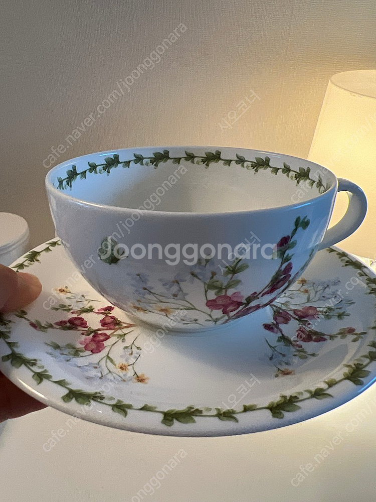 한국도자기 파인본차이나 커피잔세트--3