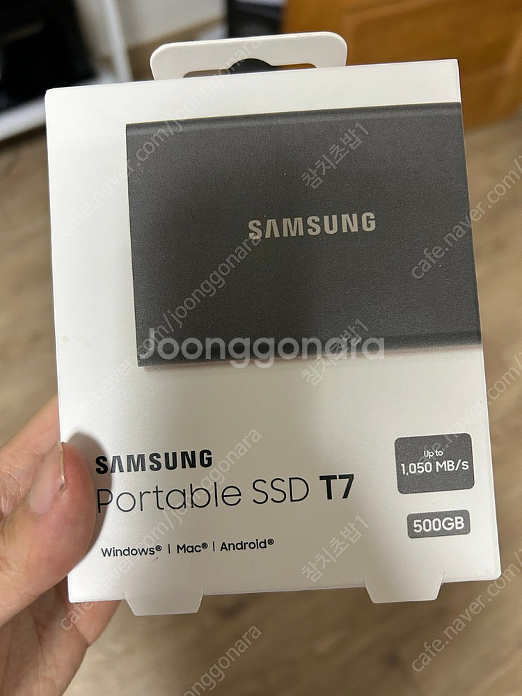 삼성 SSD T7 500g 미개봉--0