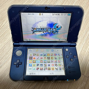 뉴 닌텐도 3DS XL 블루 게임 다수(포켓몬뱅크 있음)