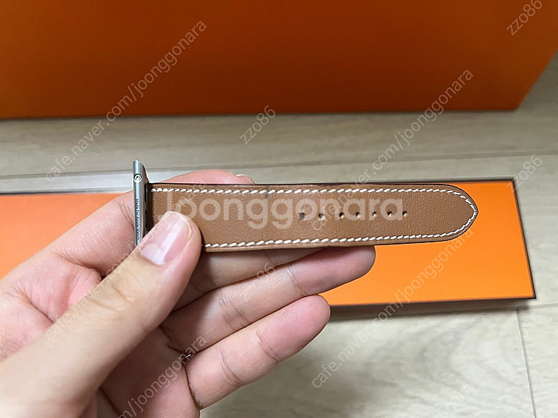 애플워치 에르메스 스트랩 41mm 골드 스위프트 가죽 ...--5