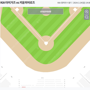 3월 24일 기아타이거즈vs키움히어로즈 챔피언석 4연석 티켓 양도합니다