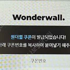 원더월(Wonderwall) 쿠폰