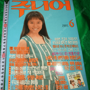 93년 주니어 잡지(6월호), 유덕화, 청소년 잡지, 만화책, 가수, 연예인