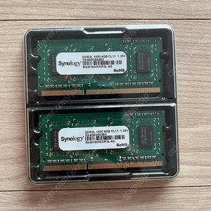 시놀로지 메모리 DDR3L 1600 4GB 2개