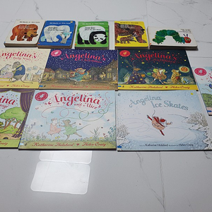 잠수네 angelina ballerina 7권(3단계)+eric carle bear 시리즈(2단계) 4권+the very hungry caterpillar(3단계)