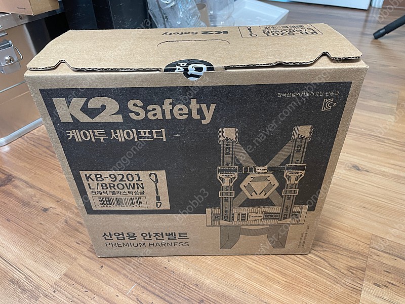 K2 안전벨트 KB9201 브라운 L사이즈 엘라스틱 싱글 전체식