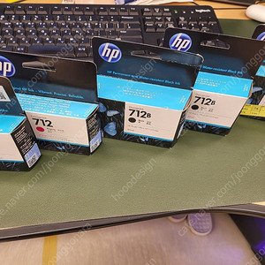 [급매] HP 712 디자인젯 플로터 정품 잉크 카트리지 5개 떨이 팝니다.