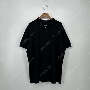 게스 로고 카라 티셔츠 (XL size / BLACK)