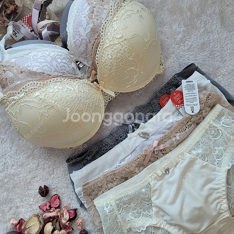 브라팬티세트 75A 4세트 묶음 판매 무료배송 여성속옷--0
