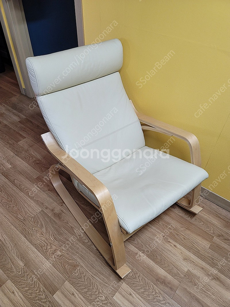 이케아 IKEA 포엥 천연가죽 흔들의자--0