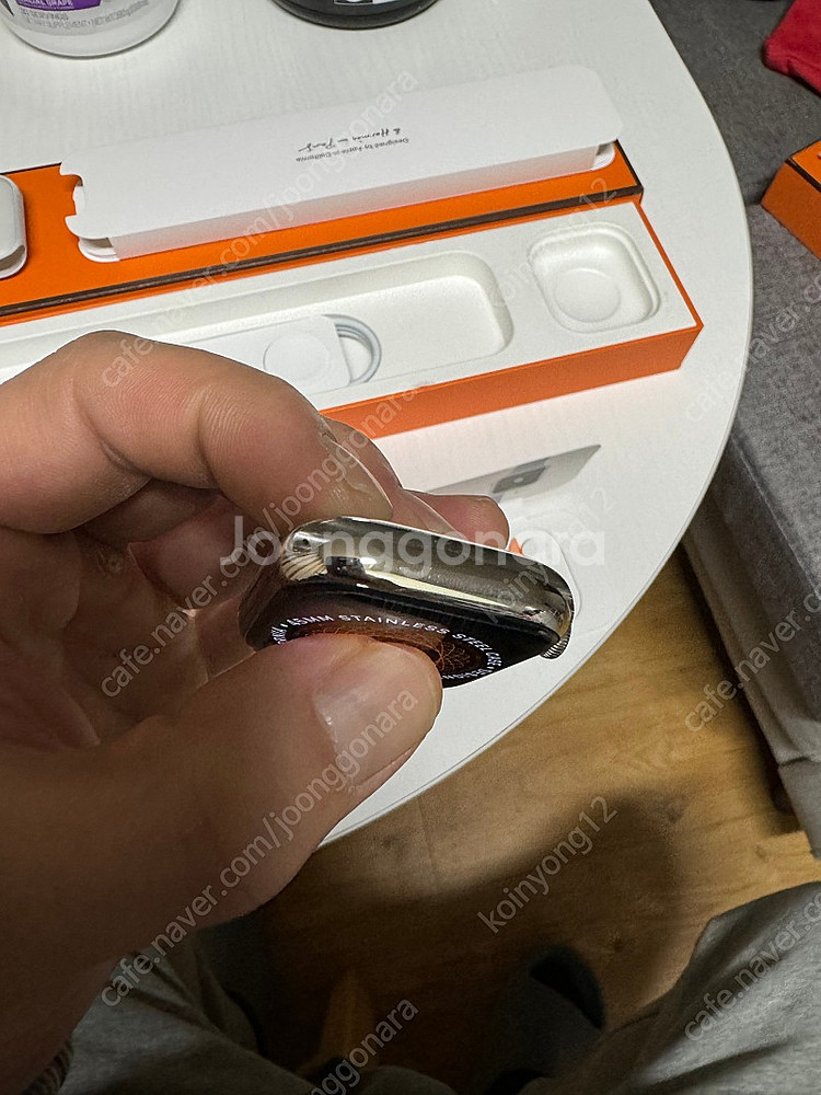 애플워치8 에르메스 45mm 실버--1