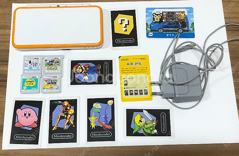 new 닌텐도 2ds xl 오렌지화이트(튀동숲/별의커비...--0