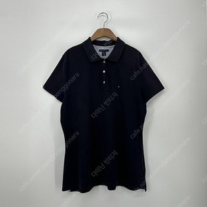 타미힐피거 로고 카라 티셔츠 (XL size / NAVY)