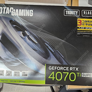 ZOTAC 4070 Ti SUPER TRINITY BLACK GDDR6X 16GB 팝니다