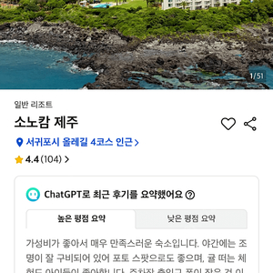 소노캄 제주 (공휴일 5/4-6)