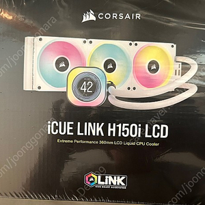 (미개봉) 커세어 iCue LINK H150i LCD AIO 수냉쿨러 (WHITE)