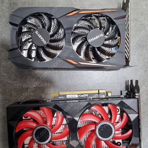 무전원 그래픽카드 GTX1050, RX550 2개 택포 6.4만원