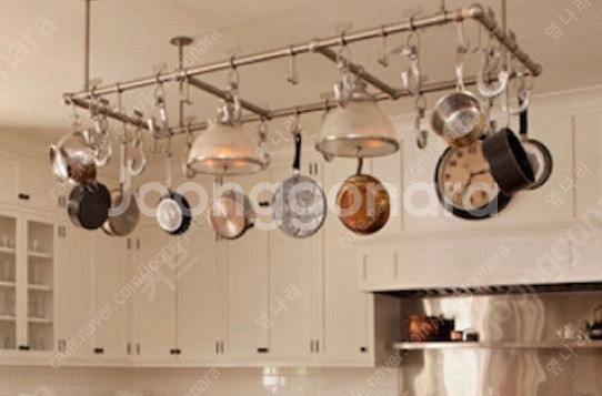 쉐비풍 빈티지 주방 천장렉 주방조리도구 걸이--2